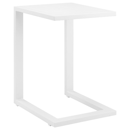 Temple Webster Felix Aluminium C Shape Outdoor Side Table